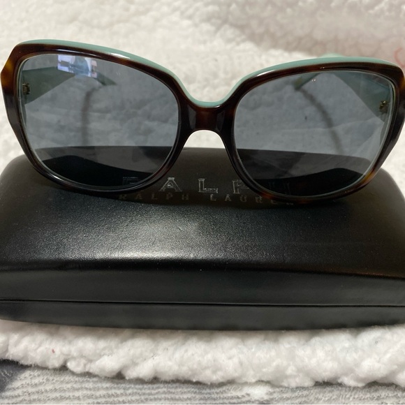 Ralph Lauren Brown Sunglasses with Case and Microfiber Cloth